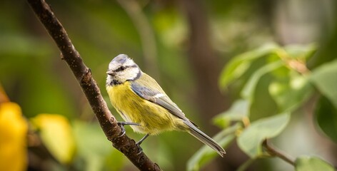 portrait of a blue tit