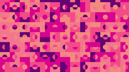 red, pink and blue geometric pattern, wallpaper for fabric, tile and tablecloth