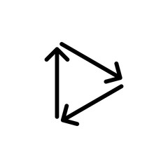 Arrow sign symbol line icon suitable for any purpose
