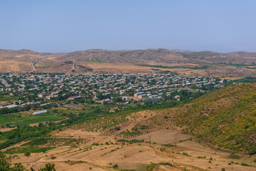 Fototapeta na wymiar View of Berdavan village from above, Armenia 