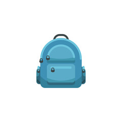 School Bag vector illustration, school bag flat icon
