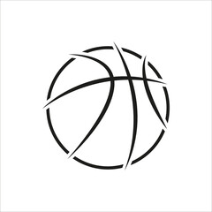 Basketball symbol isolated on white background