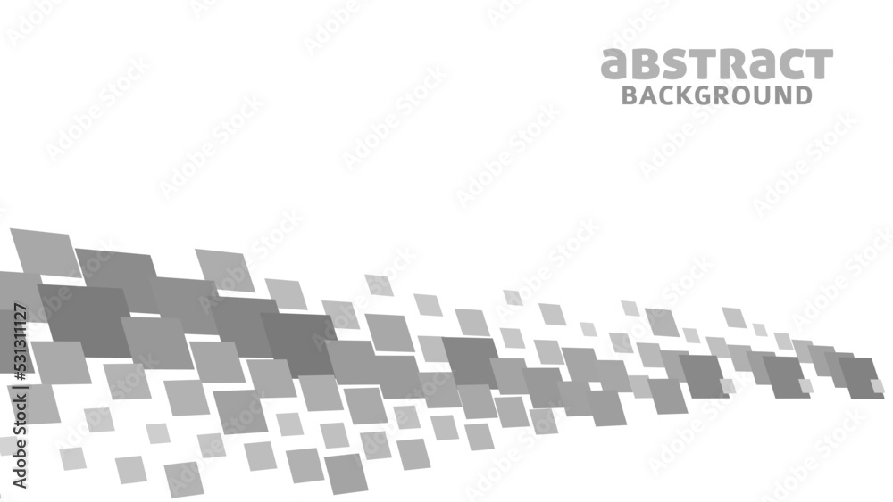 Aufkleber simple abstraction by grey scattered squares. vector graphics