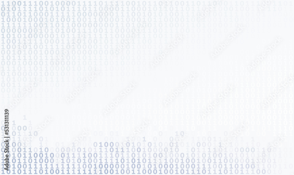Leinwandbilder Binary background by ones and zeros. Vector pattern with digital array