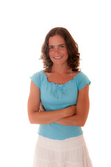 Fototapeta premium studio portrait of a slim girl