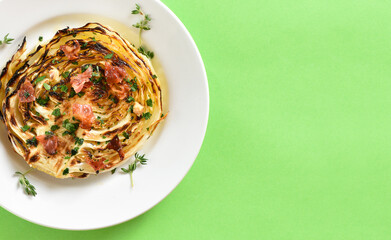 Roasted cabbage steaks