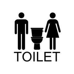 Public toilet icon isolated on white background