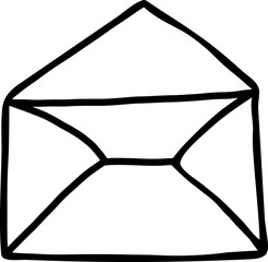 Icon. Open envelope