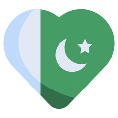 PAKISTAN flat icon,linear,outline,graphic,illustration