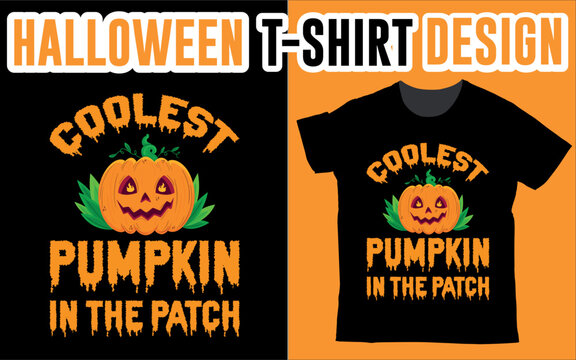 Coolest pumpkin in the patch halloween t-shirt