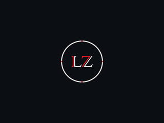 Simple LZ l&z Logo Design, Premium Lz zl Circle Logo Letter Vector Icon For Your Fashion Or Any Type Of Business - obrazy, fototapety, plakaty