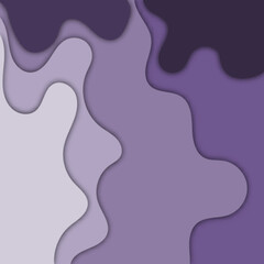 Abstract blue paper cut vector realistic relief. Background template for banners, flyers, presentations. eps 10