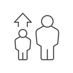 Mentor and mentee line outline icon