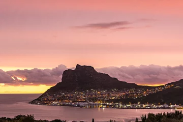 Fototapeten Sunset over Hout Bay, Cape Town © Mike