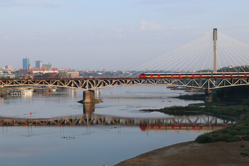 Bridge over the Vistula River in Warsaw, Poland