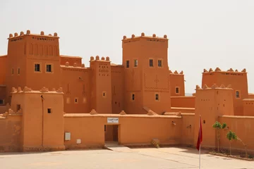 Papier Peint photo Lavable Maroc Taourirt Kasbah, adobe castle located in Ouarzazate (Morocco)