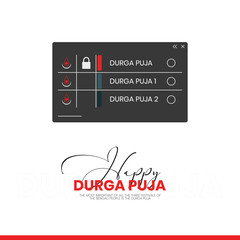 Happy durga puja Designer Concept , Adobe layer Panel. durga face. happy navratri. Graphic design , creative idea