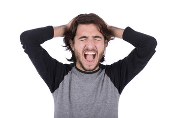 Naklejka premium hands on head