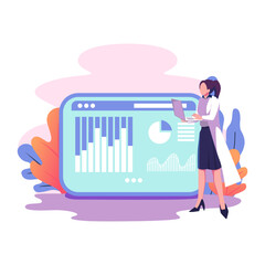 Project initation flat style illustration design