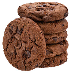 Chocolate cookies isolated 