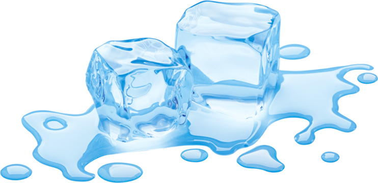Ice cubes isolated