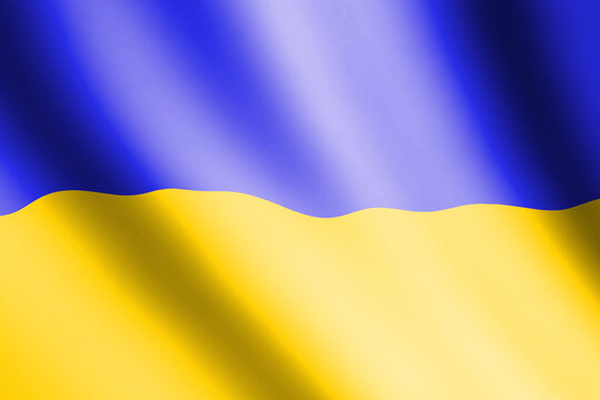 Ukraine flag - wavy ukrainian flag illustration 