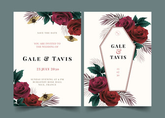 gradient gothic wedding invitations vector design illustration