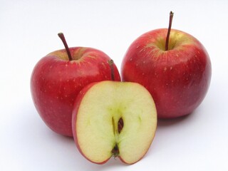 red apples isolated on white background 