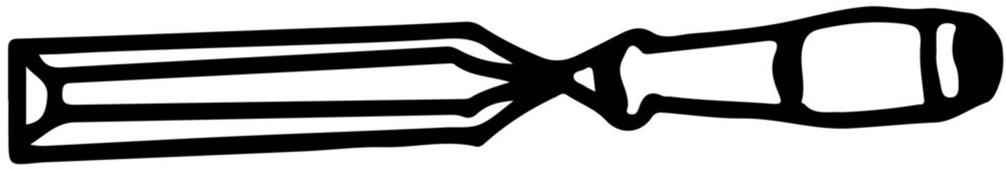 Fototapeta premium cabinetmaker's and carpenter's tools firmer chisel in vector