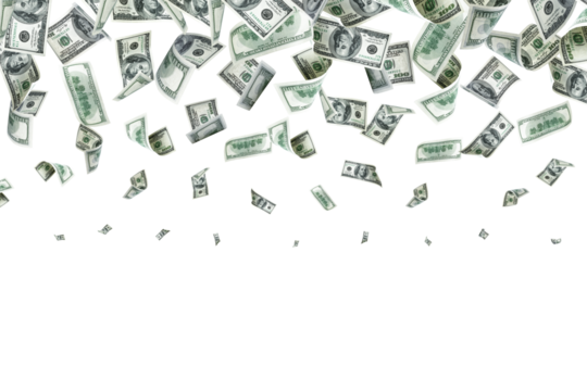 Dollar sign. American money. Cash background, us bill. Money falling.