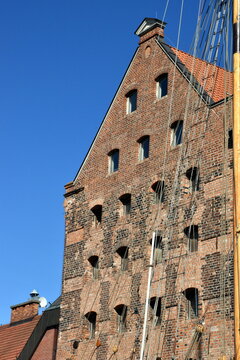 H&auml;user am Ufer der Mottlau in Danzig
