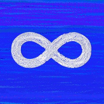 beaded metis infinity flag illustration 