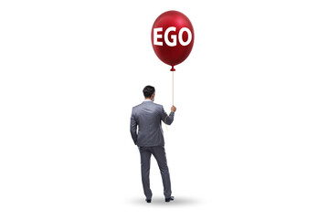 Businessman in excessive ego concept