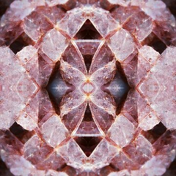 Seamless Pattern Of Pink Crystals