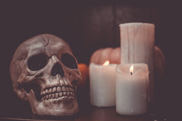 skull and candle