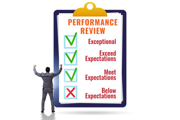 Employee annual performance review concept