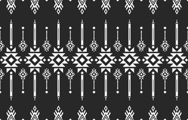 Vector seamless decorative ethnic pattern colorful geometric.American indian motifs. Design for background,carpet,wallpaper,clothing,wrapping,Batik,fabric,pillow,Vector illustration.embroidery style.