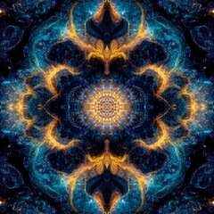 Seamless pattern of galaxy nebula space for background © Chrixxi/Wirestock Creators