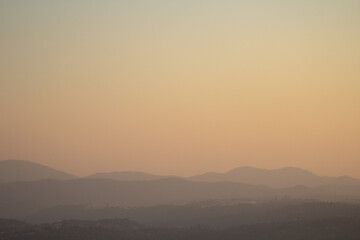sunset over the mountains