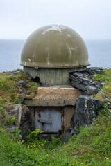 Herdla, Norway - June 16, 2022: Herdla Fort was built by the Germans during Second World War with...