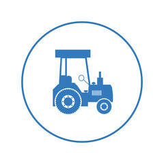 Modern agricultural transport tractor icon | Circle version icon |