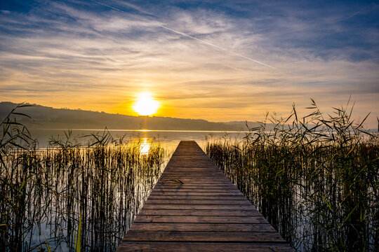 Sunset over the lake - Sempach, Switzerland