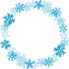 水彩画。水彩タッチの雪の結晶ベクターイラスト。雪の結晶のベクターフレーム。Watercolor painting. Snowflake vector illustration with watercolor touch. Snowflake vector frame.