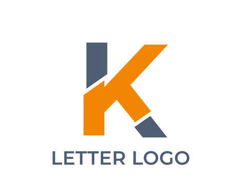 letter k logotype. creative alphabet logo design. isolated vector image
