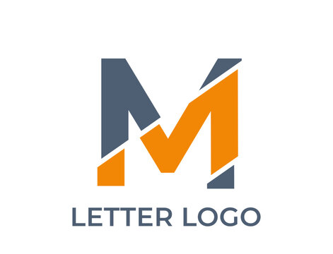 letter m logo design. conceptual alphabet logotype. isolated vector image
