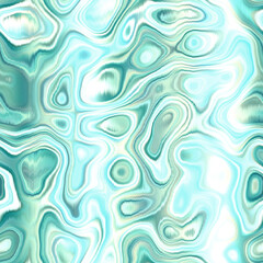 Washed teal wavy blur water reflection melange seamless pattern. Aquarelle effect ashion fabric for coastal nautical blotchy wallpaper background.. Dyed washed with blurry gradient tile able swatch.