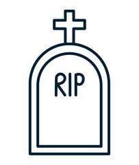 Obraz premium halloween gravestone icon