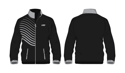 Sport Jacket Gray and black template shirt for design on white background. Vector illustration eps 10. © Whatever