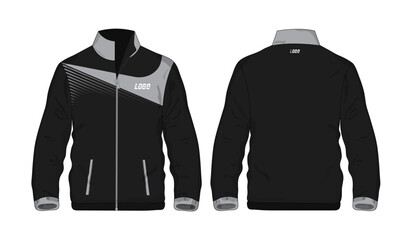 Sport Jacket Gray and black template shirt for design on white background. Vector illustration eps 10.