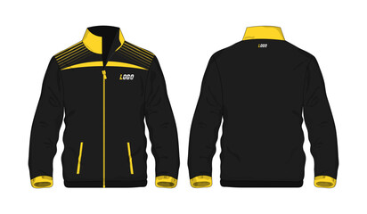 Sport Jacket Yellow and black template for design on white background. Vector illustration eps 10.